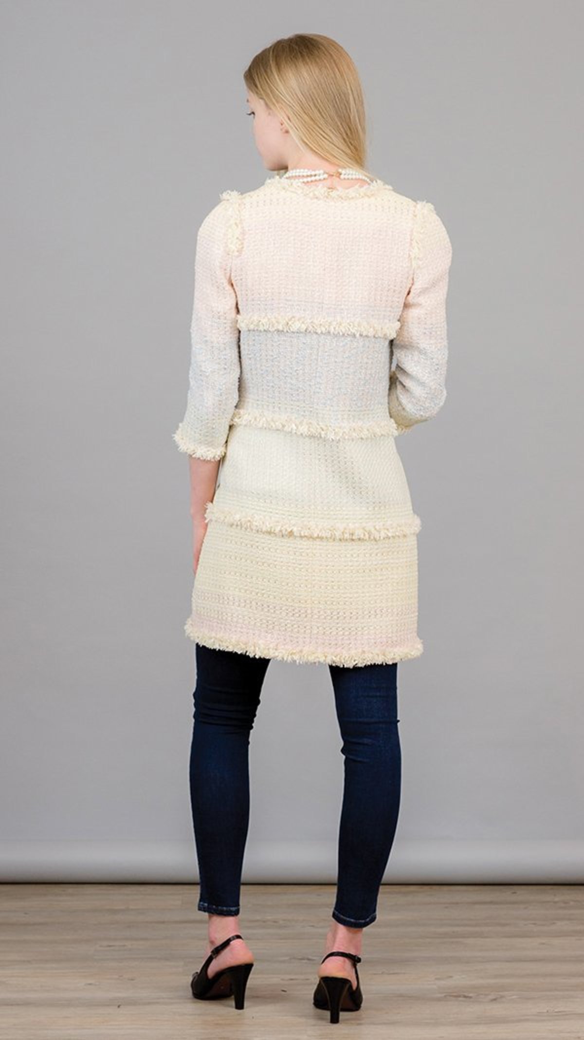 Edward Achour Paris Mid Length Coat with Pearls | Garmentory