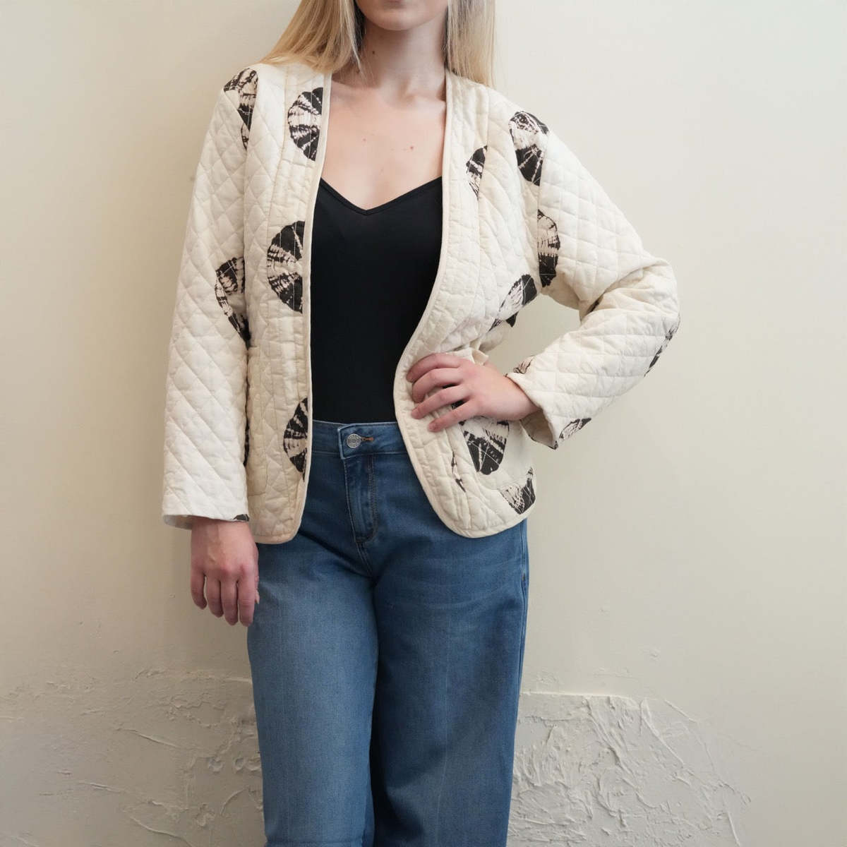 Diega Vavito 8304 Jacket - Cream with Circles | Garmentory