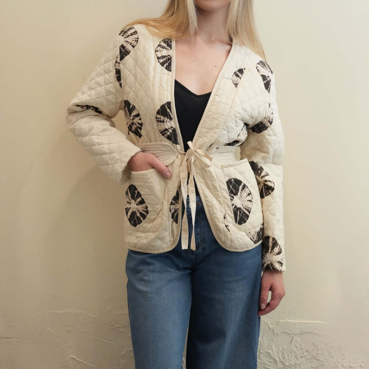 Diega Vavito 8304 Jacket - Cream with Circles | Garmentory