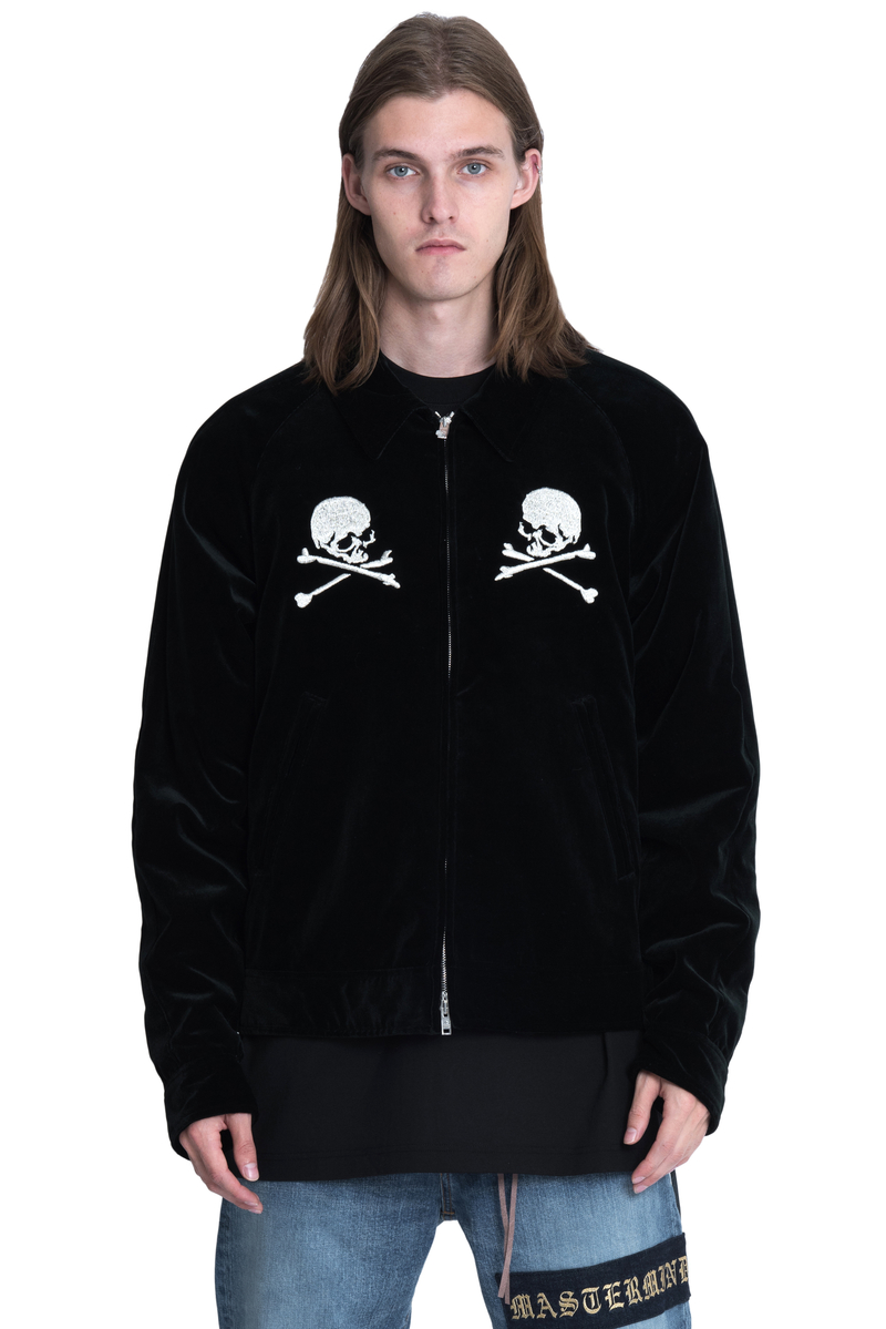 Mastermind World Silk Velvet Embroidered Jacket - Black | Garmentory