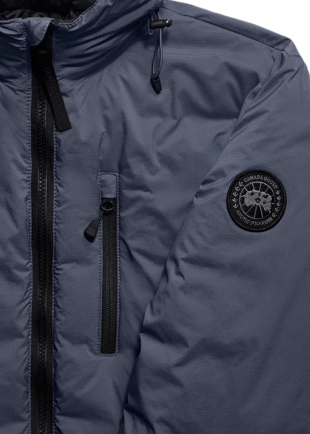 Canada Goose Logo-Patch Hooded Padded Jacket - Dusk Blue | Garmentory