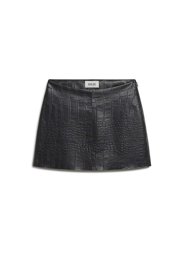 Laser Croc AGOLDE Verica Mini Skirt in Croc | Garmentory
