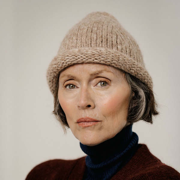 Bare Knitwear Baby Alpaca Roll Hat - Fawn Brown Marl | Garmentory