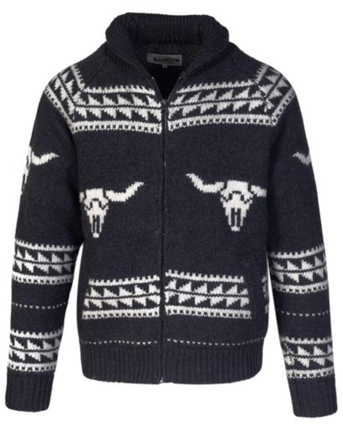 Schott Men's Fleece Lined Longhorn Sweater Jacket Garmentory