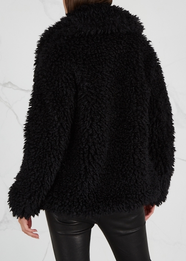 line faux shearling coat