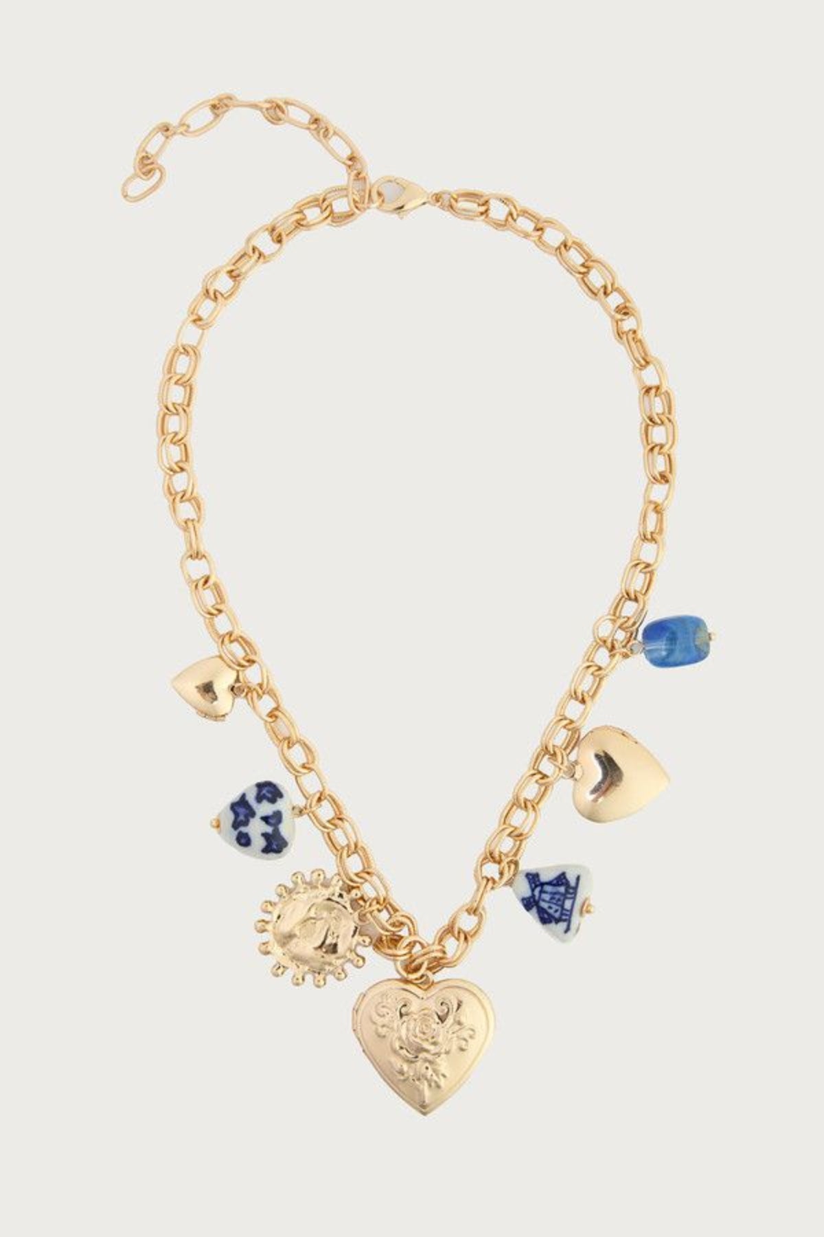 Saachi Mixed Charm Necklace - Gold | Garmentory