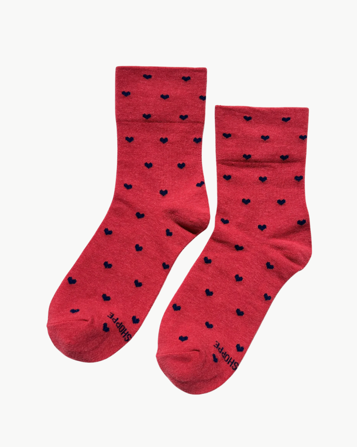 Le Bon Shoppe Heart Sneaker Socks - Tomato/Navy | Garmentory