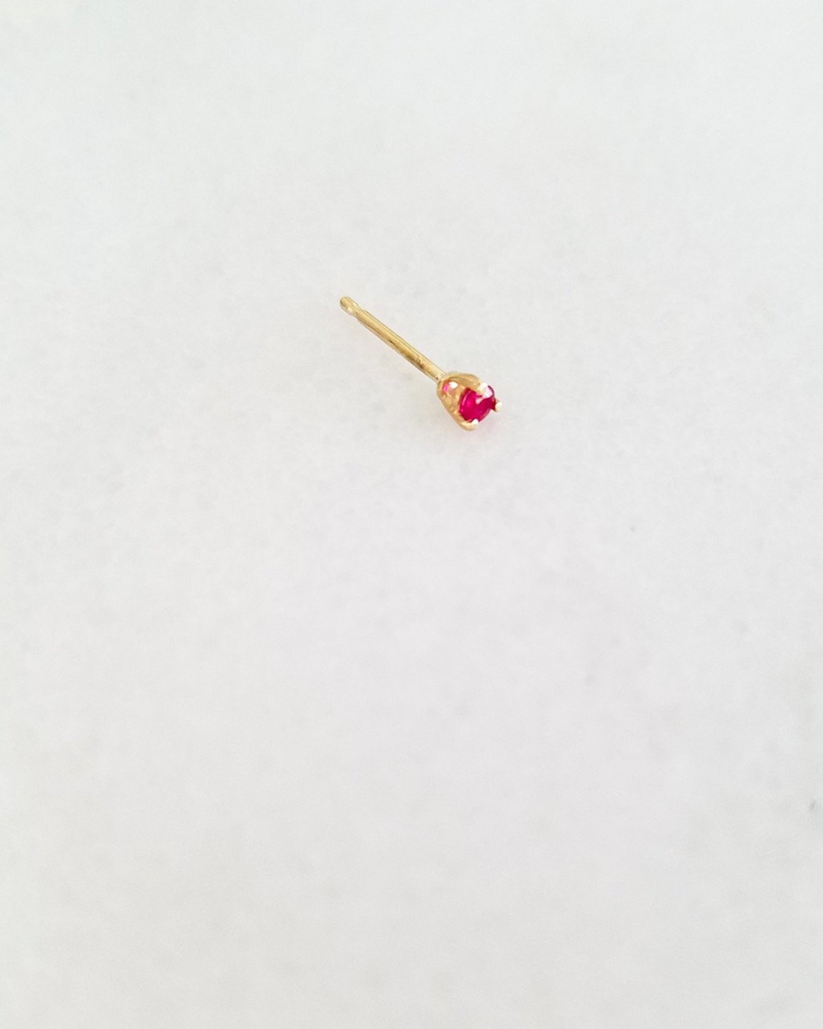 Blanca Monrós Gómez Tiny Ruby Stud - Gold - Image 1 of 3