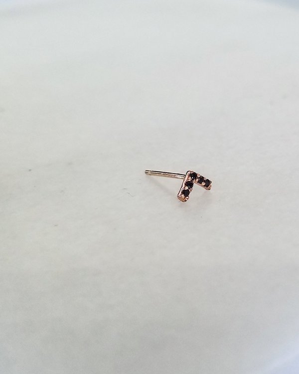 Blanca Monrós Gómez VERA STUD - 14k Rose Gold/Black Diamond Blanca Monrós Gómez VERA STUD - 14k Rose Gold/Black Diamond