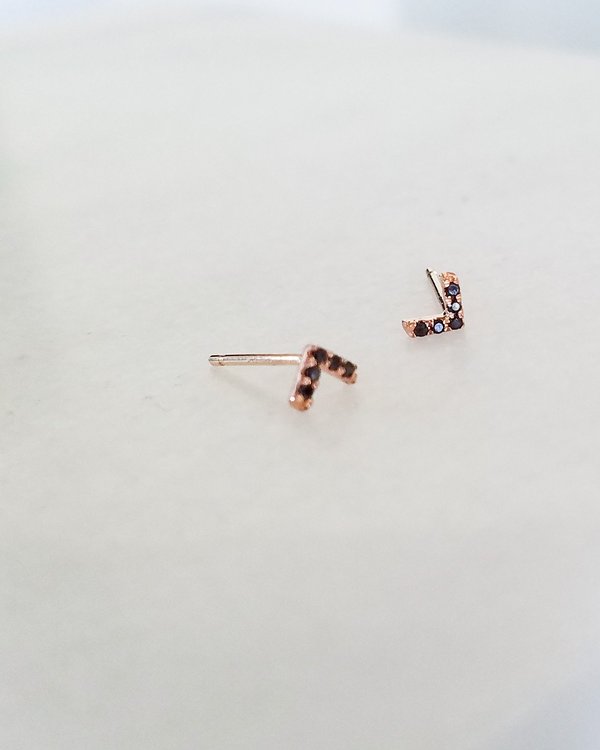 Blanca Monrós Gómez VERA STUD - 14k Rose Gold/Black Diamond Blanca Monrós Gómez VERA STUD - 14k Rose Gold/Black Diamond