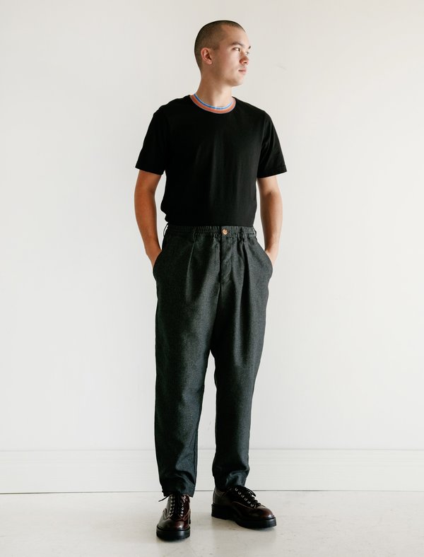 Marni Drawstring Trouser - Grey Check Marni Drawstring Trouser - Grey Check