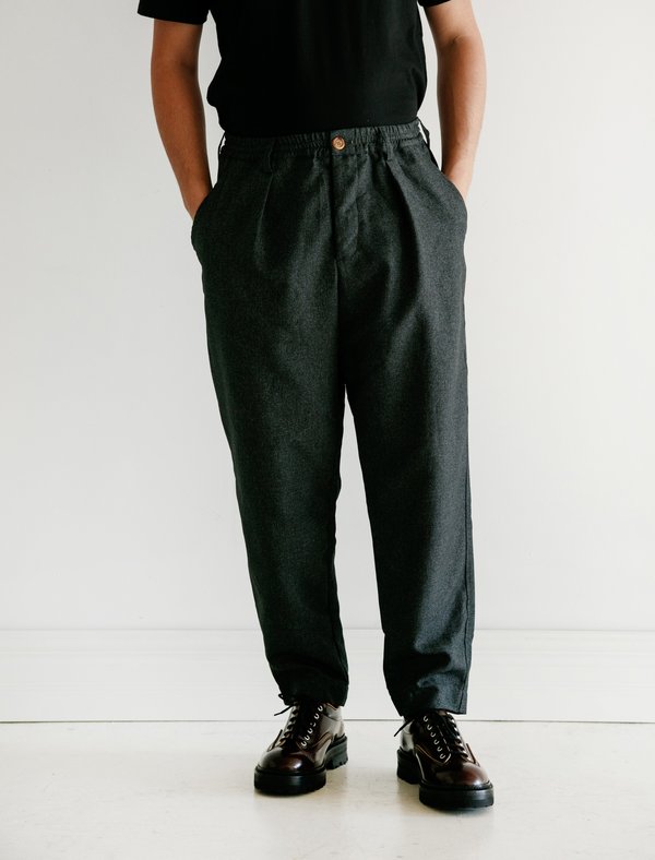 Marni Drawstring Trouser - Grey Check Marni Drawstring Trouser - Grey Check