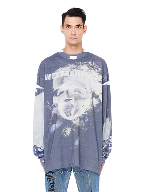 Vetements Weltschmerz Cotton Top with Faded Print | Garmentory