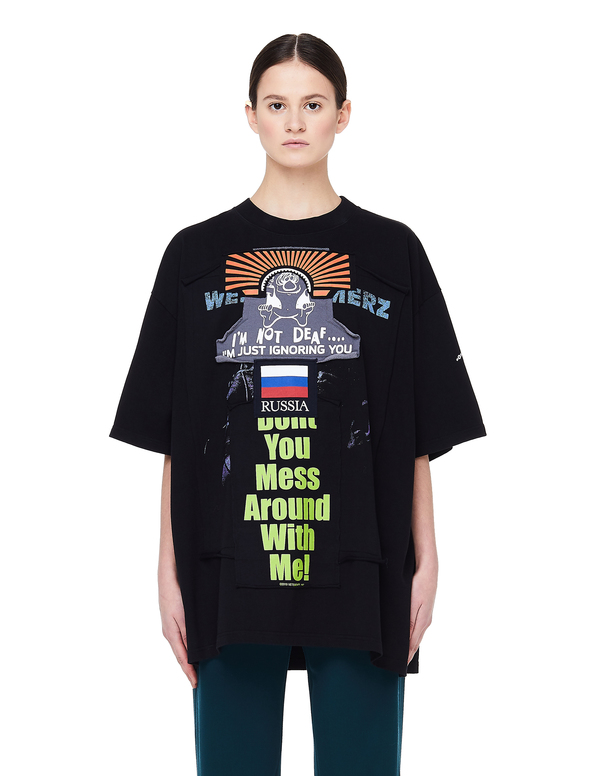 Vetements Russia Cotton T-shirt with Patches | Garmentory