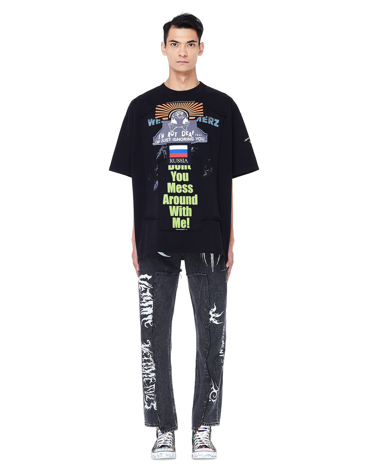 VETEMENTS Tシャツ Vetements Russia Cotton T-shirt with Patches | Garmentory