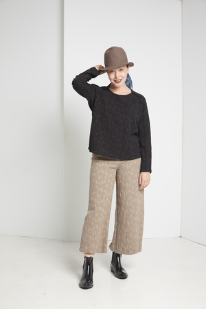 Black Crane Jacquard Top Black Crane Jacquard Top