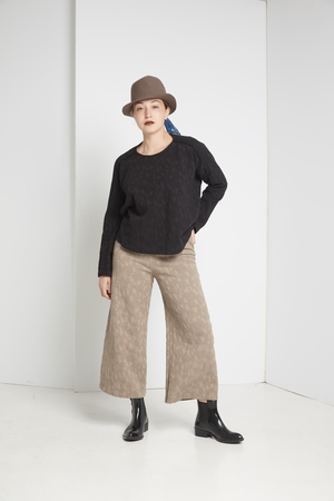 Black Crane Jacquard Top Black Crane Jacquard Top