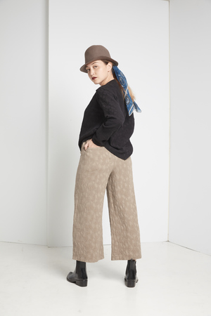 Black Crane Jacquard Top Black Crane Jacquard Top