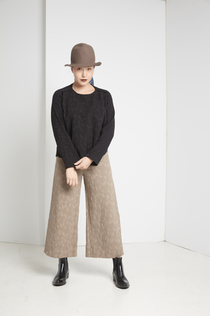 Black Crane Jacquard Top Black Crane Jacquard Top