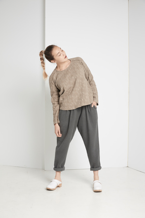 Black Crane Jacquard Top Black Crane Jacquard Top