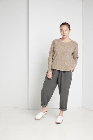 Black Crane Jacquard Top Black Crane Jacquard Top