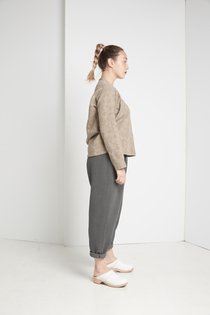 Black Crane Jacquard Top Black Crane Jacquard Top