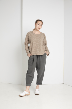 Black Crane Jacquard Top Black Crane Jacquard Top