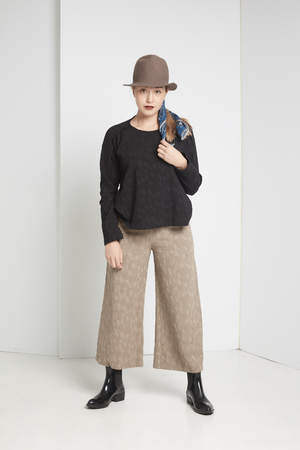 Black Crane Jacquard Pants Black Crane Jacquard Pants
