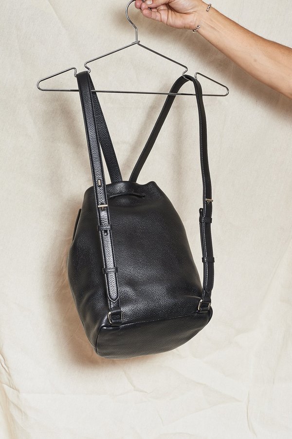 KARA Drawcord Backpack - Black | Garmentory display picture 3
