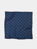 Blue Blue Japan Woven Balloon Flower Pattern Silk Bandana - Navy - Thumbnail 1