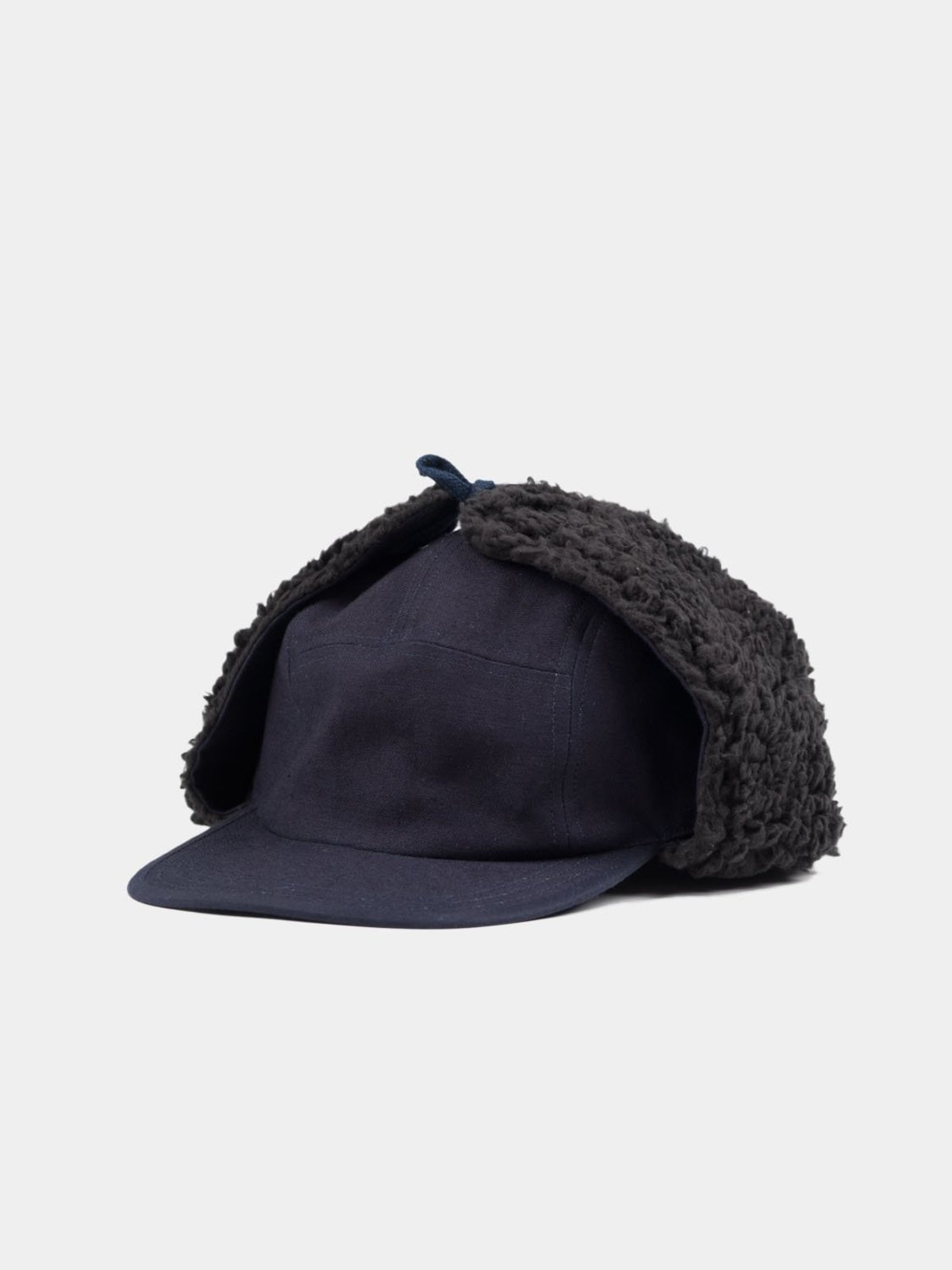 Blue Blue Japan Woven Boa Liner Hunting Cap - Indigo  - Image 1 of 3