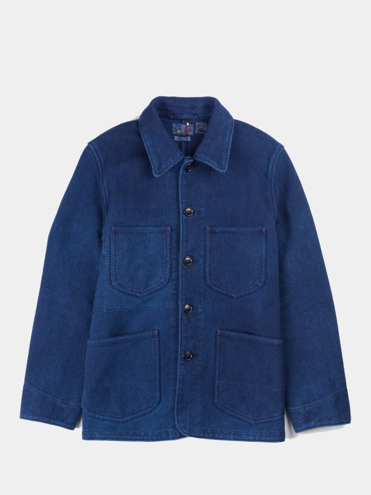Blue Blue Japan Woven Hand Dyed Big "Sashiko" Standard Coverall - Indigo  - Image 3 of 6