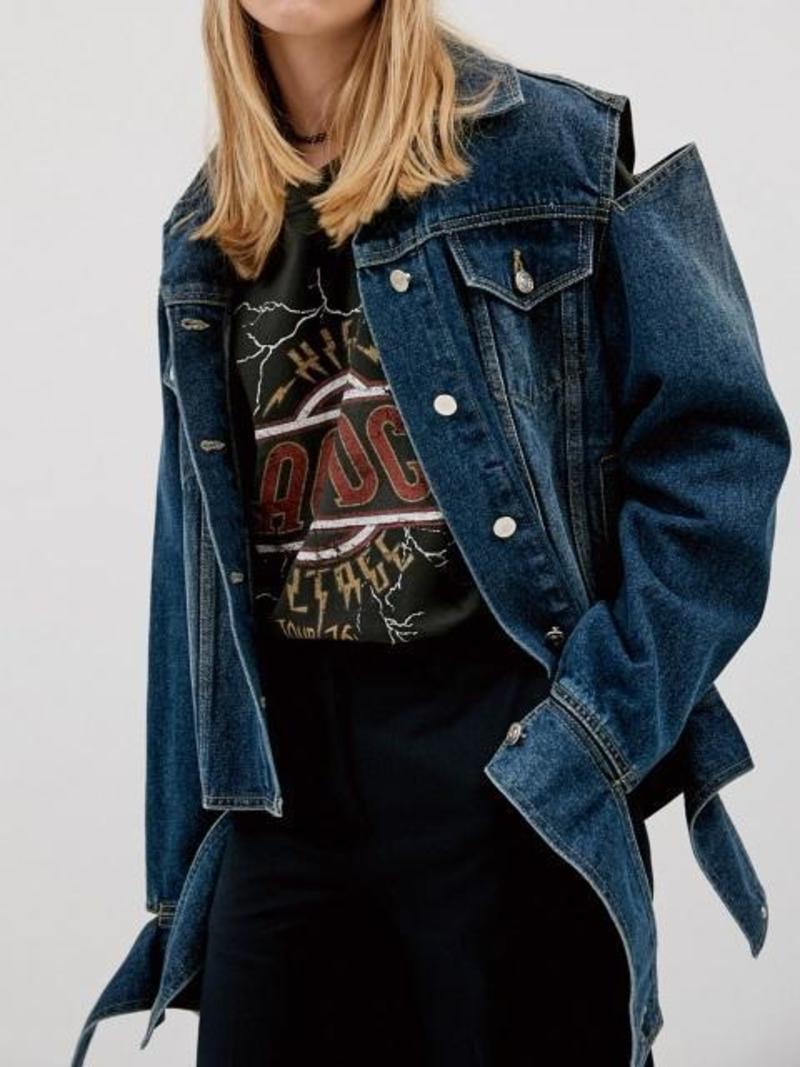 ジャケット・アウター mavimoon/Oversize Denim Jacket Moontan Oversized Denim Jacket - Dark Blue | Garmentory