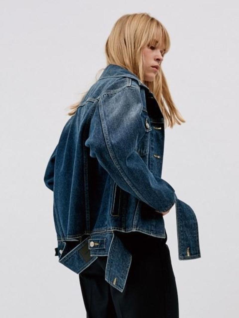 ジャケット・アウター mavimoon/Oversize Denim Jacket Moontan Oversized Denim Jacket - Dark Blue | Garmentory