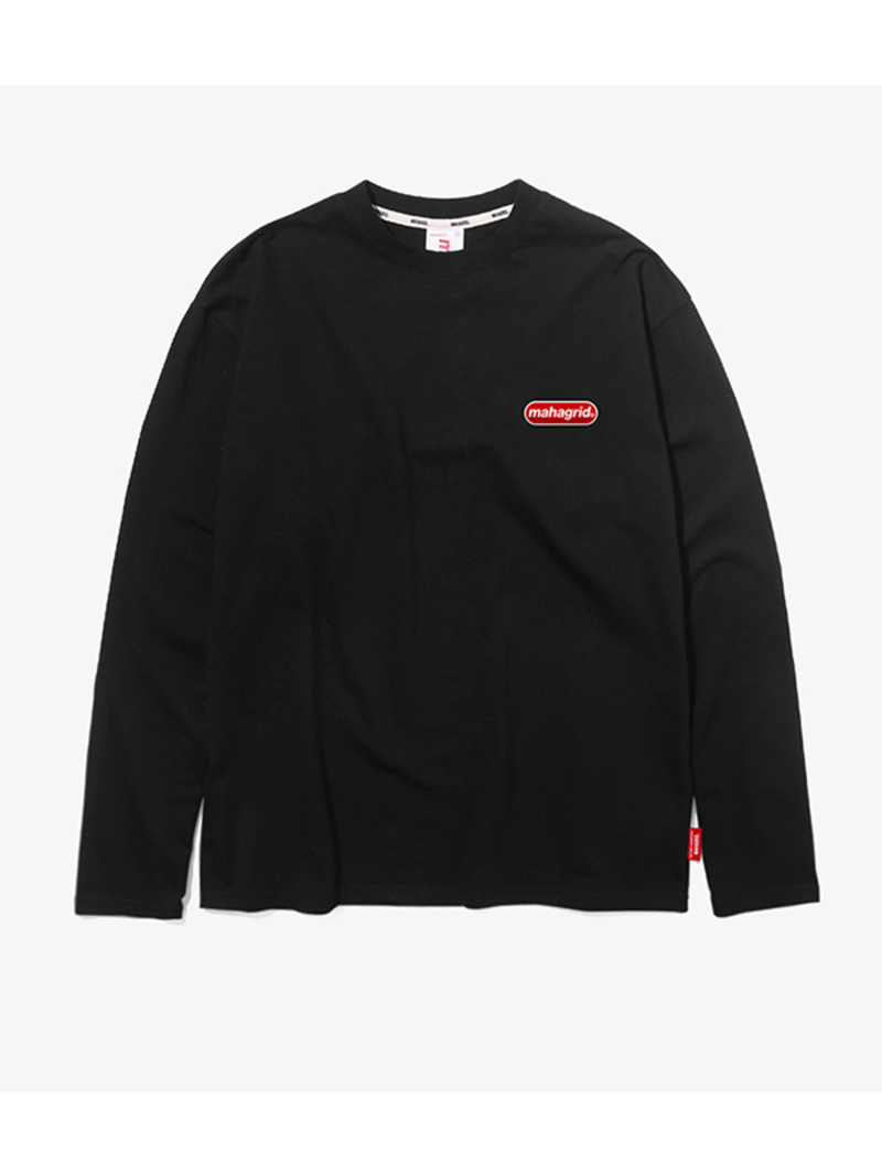 Men's MAHAGRID BASIC LONG SLEEVES T SHIRT BLACK | Garmentory