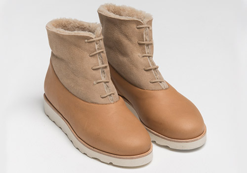 REALITY STUDIO WREN COGNAC BOOTS WITH LAMBSKIN REALITY STUDIO WREN COGNAC BOOTS WITH LAMBSKIN