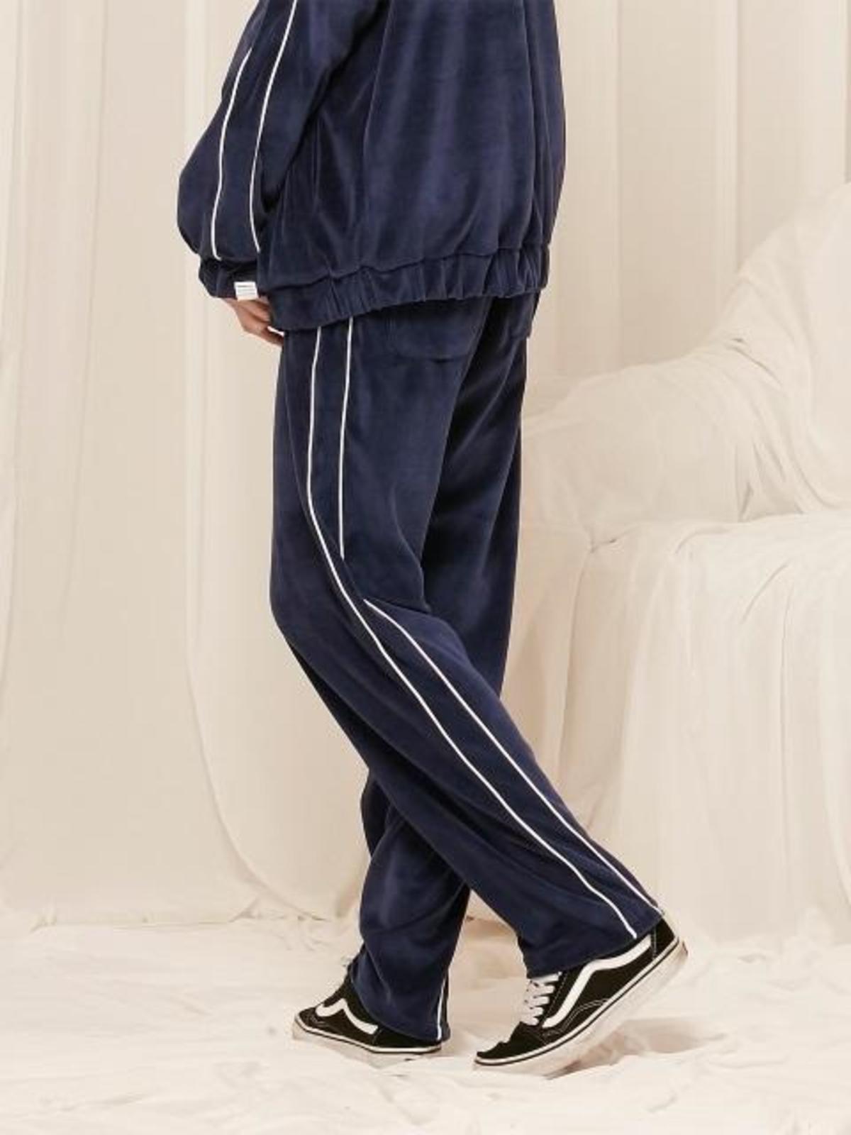 【SCENERITY】Velvet Training Pants -UNISEX--LOGO-VELVET-TRAINING-