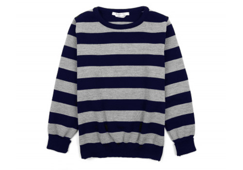 Bérangère Claire Heat Grey/Navy Stripes Sweaters Bérangère Claire Heat Grey/Navy Stripes Sweaters