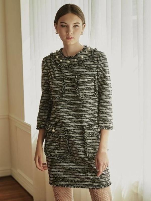 D7CMA4060M Pearl Tweed Dress | Garmentory
