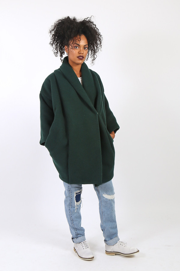 Reality Studio Xiong Coat | Garmentory REALITY STUDIO WOOL COCOON 