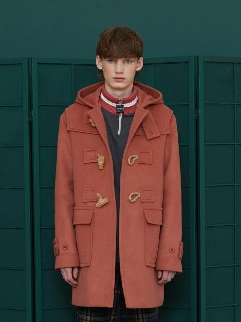 UNALLOYED Wool Duffle Coat Pink Garmentory