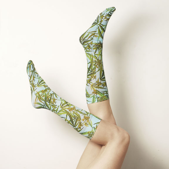 Strathcona Stockings Blue Weed Socks Strathcona Stockings Blue Weed Socks