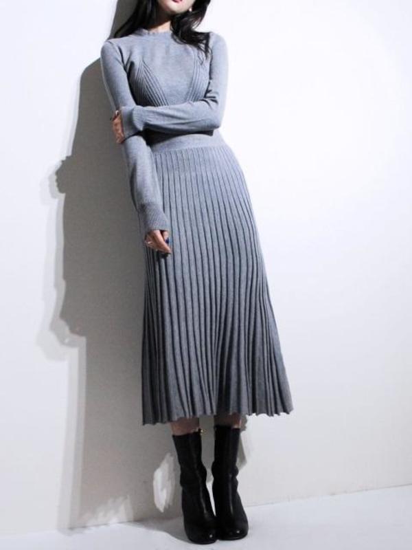 strapless open back dress Grove Ribbed Maxi Dress in Charcoal main image 0