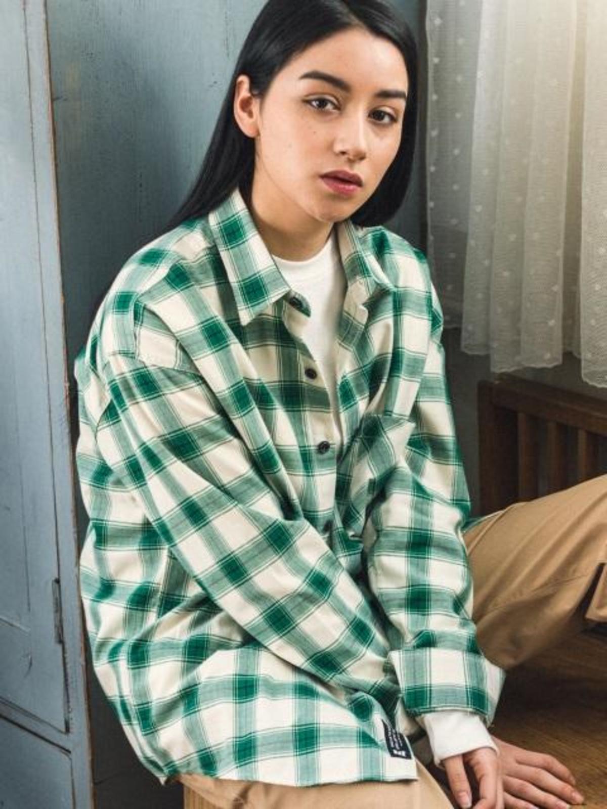 【MODERNIF】Linkle Overfit Check Shirt OVERFIT EASY CHECK SHIRT - nareum | 60% - Asian Fashion