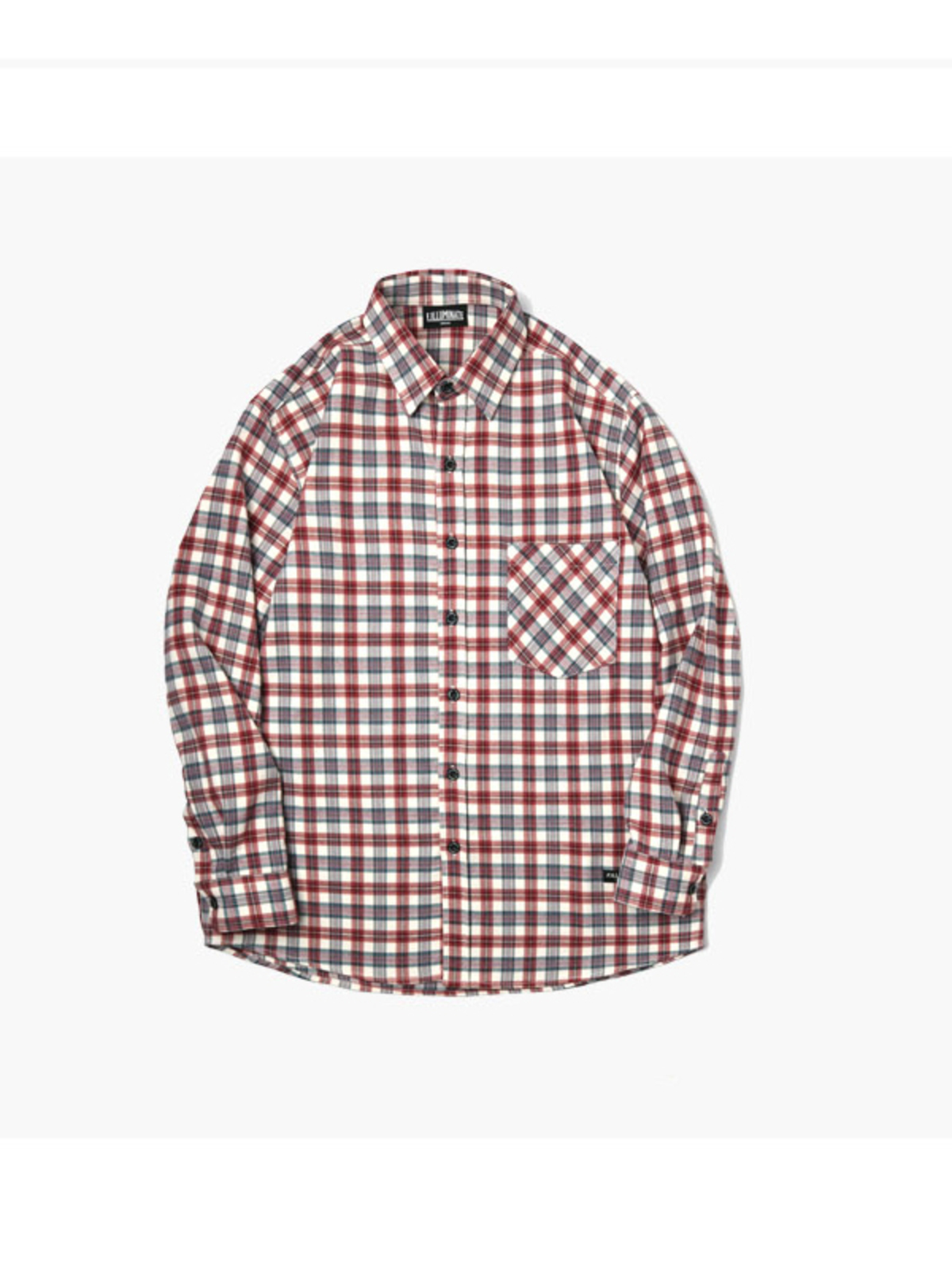 ☆F.ILLUMINATE☆ Neutral check shirt brown Men's F.ILLUMINATE [Unisex] Mild Check Shirt Red | Garmentory