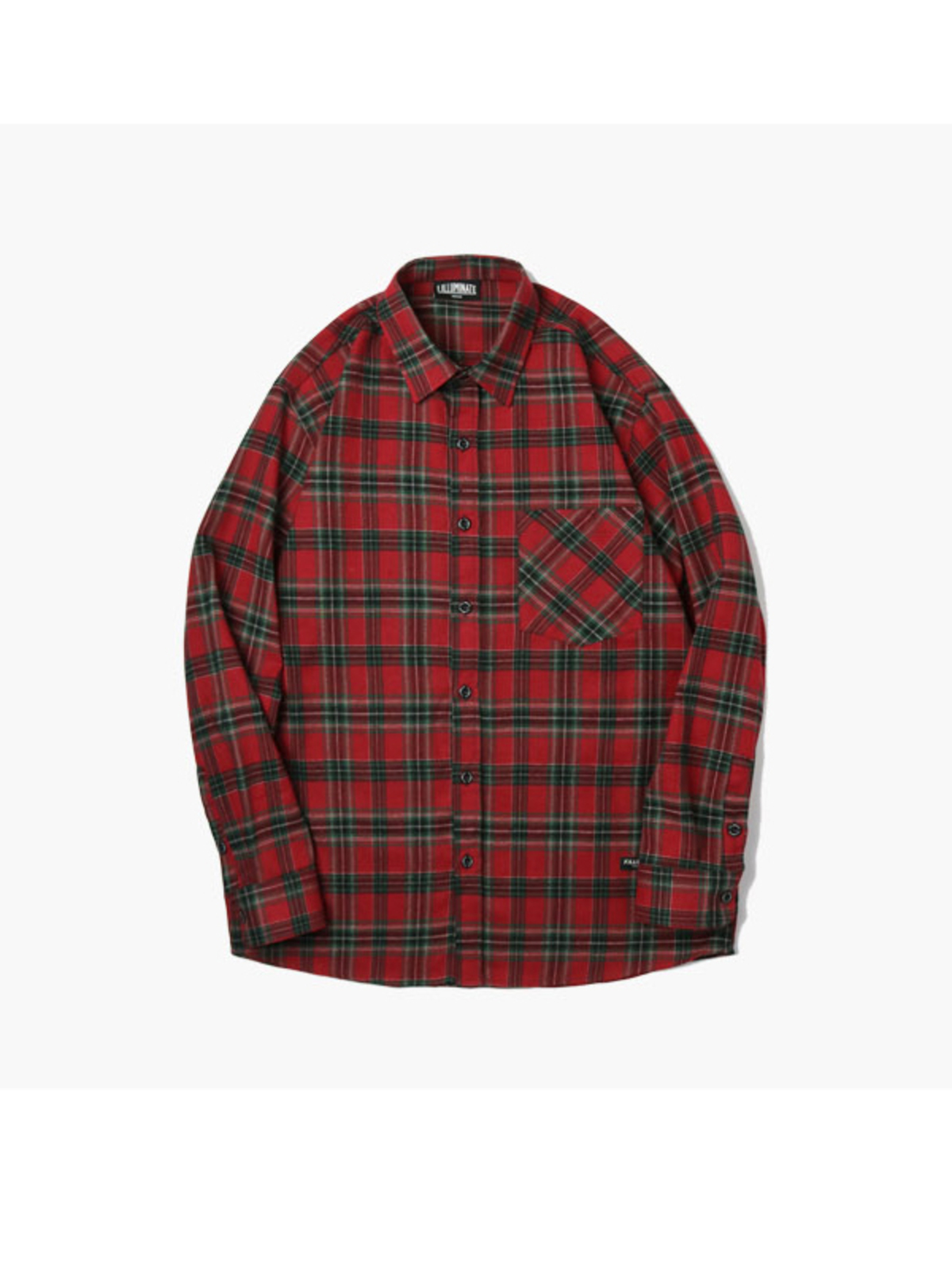 ☆F.ILLUMINATE☆ Neutral check shirt brown Light brown with white line check shirt