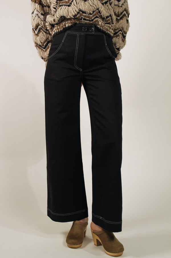 No.6 Dillon Wide Leg Trouser - BLACK No.6 Dillon Wide Leg Trouser - BLACK
