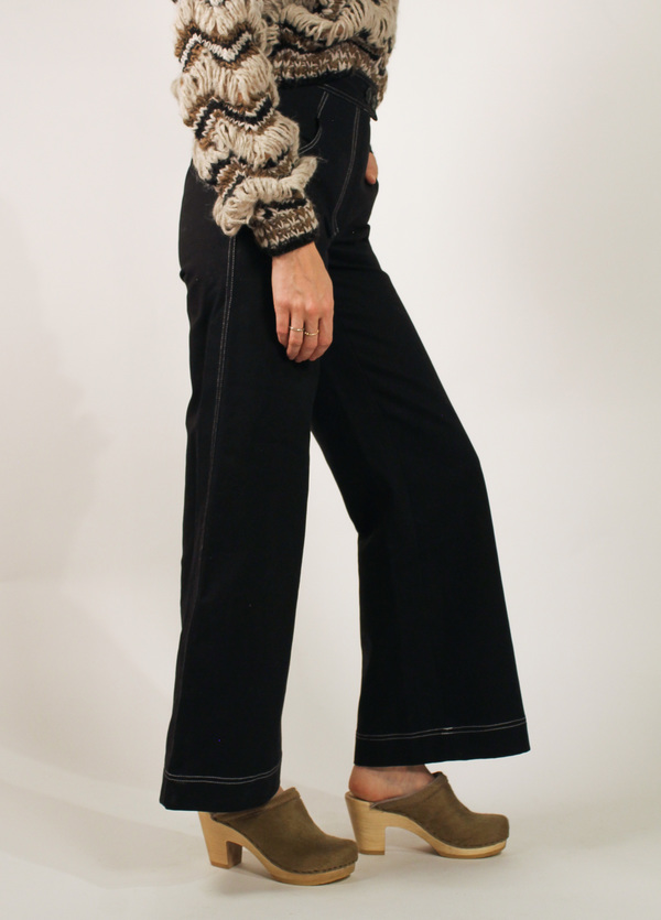 No.6 Dillon Wide Leg Trouser - BLACK No.6 Dillon Wide Leg Trouser - BLACK