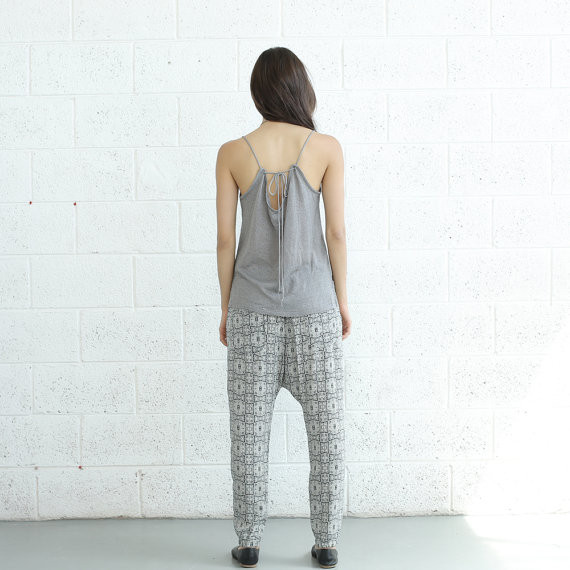 naftul Drop Crop Geo Pants naftul Drop Crop Geo Pants