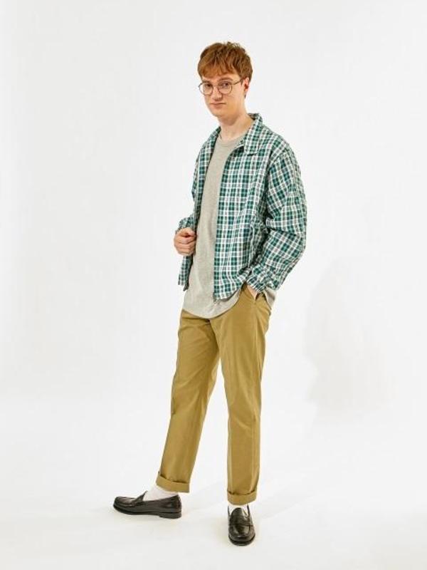 checked harrington jacket